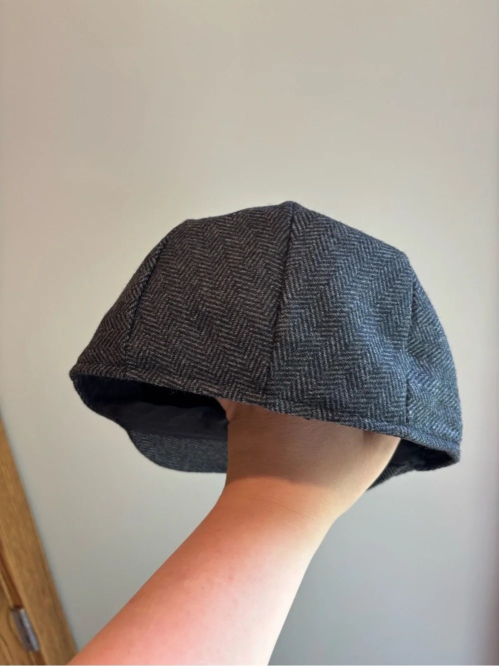 Kids Wool Tweed Newsboy Flat Cap Herringbone Boy Infant Toddler Child Youth Hat